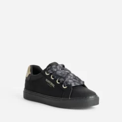 Tennis KAPORAL noire avec lacets léopard