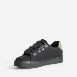 Tennis KAPORAL noire avec lacets léopard