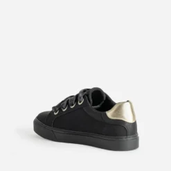Tennis KAPORAL noire avec lacets léopard