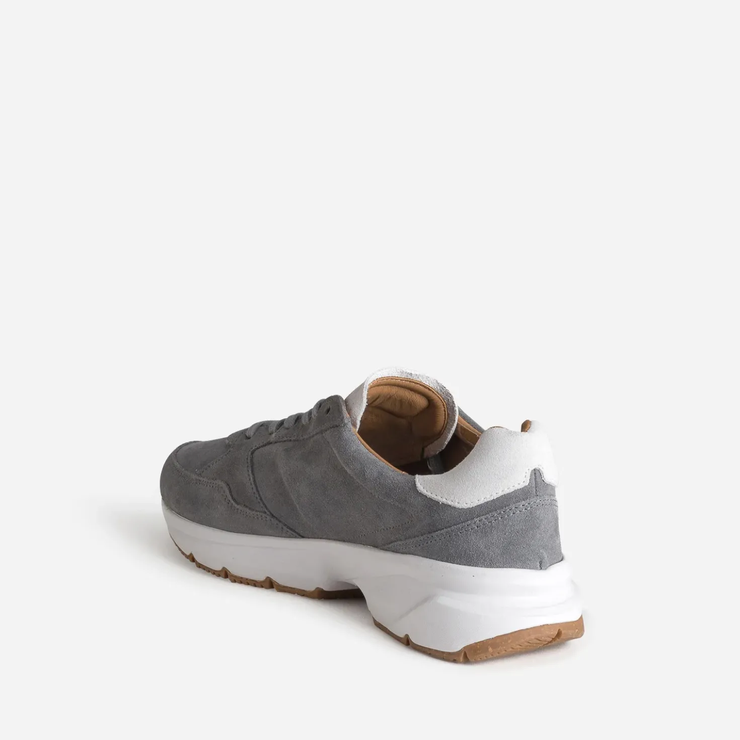 Tennis LA MANUFACTURE grise cuir velours