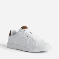 Tennis LEE COOPER blanche détails marron