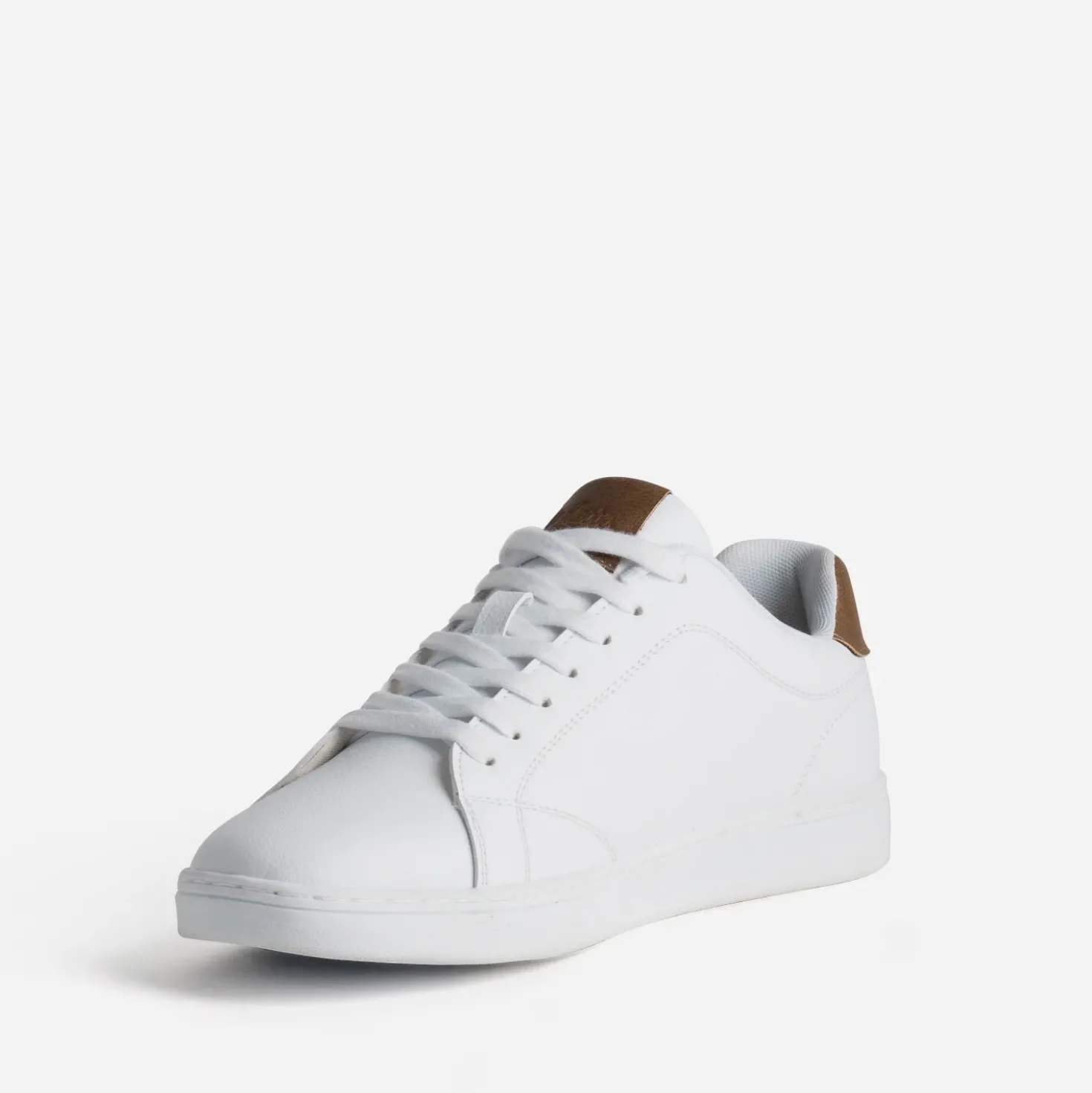 Tennis LEE COOPER blanche détails marron