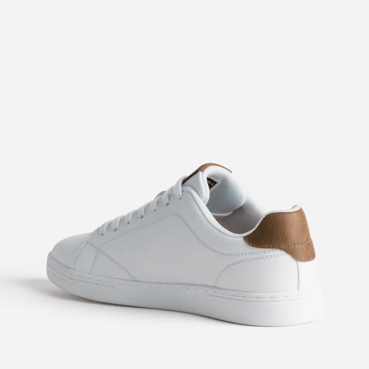 Tennis LEE COOPER blanche détails marron