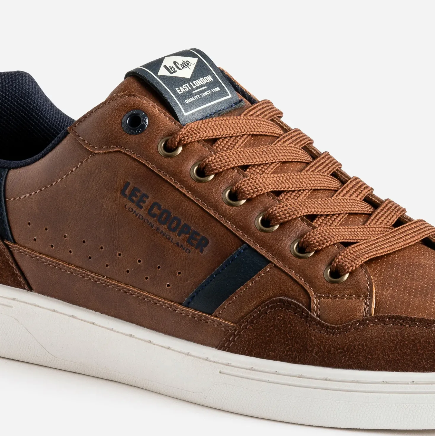 Tennis LEE COOPER cognac et marine