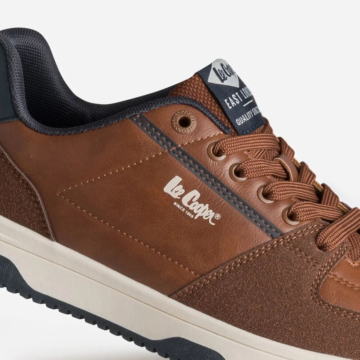 Tennis LEE COOPER cognac et marine