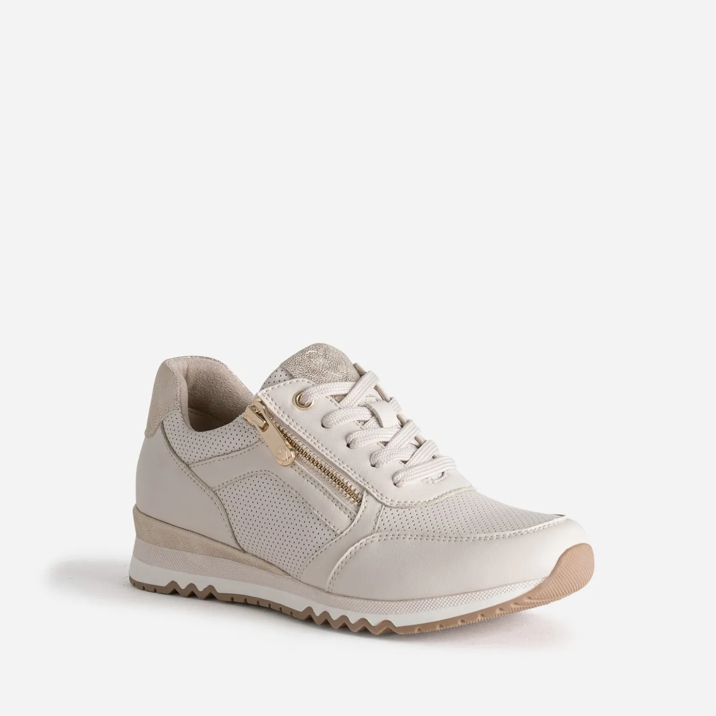 Tennis MARCO TOZZI beige clair perforée