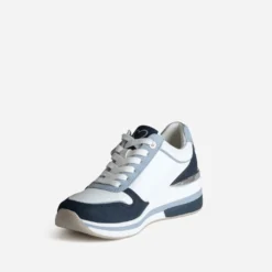 Tennis MARCO TOZZI blanche détails bleus