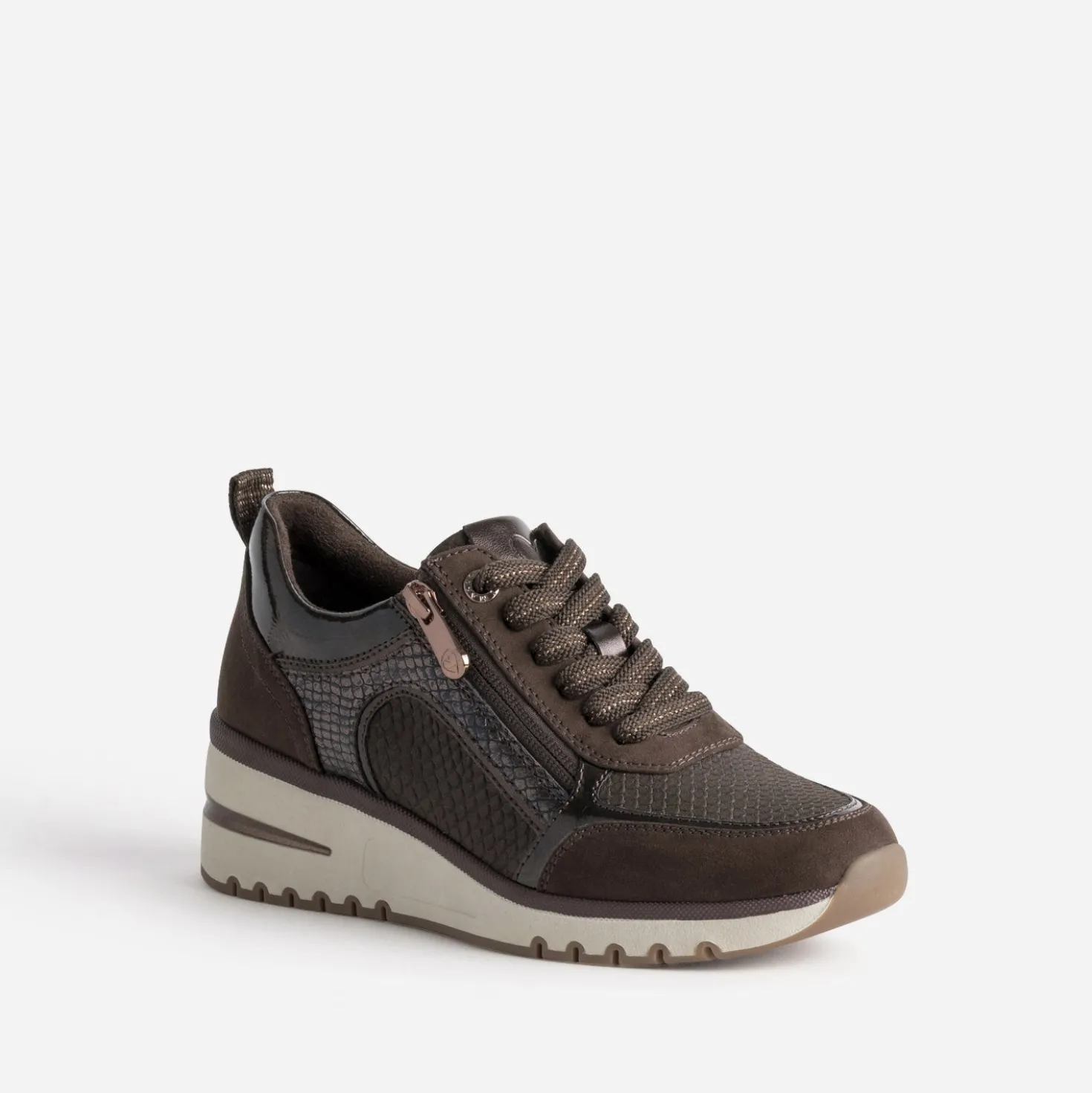 Tennis MARCO TOZZI marron multi-matières