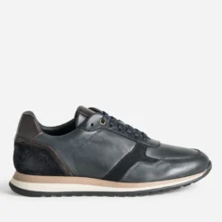 Tennis marine cuir
