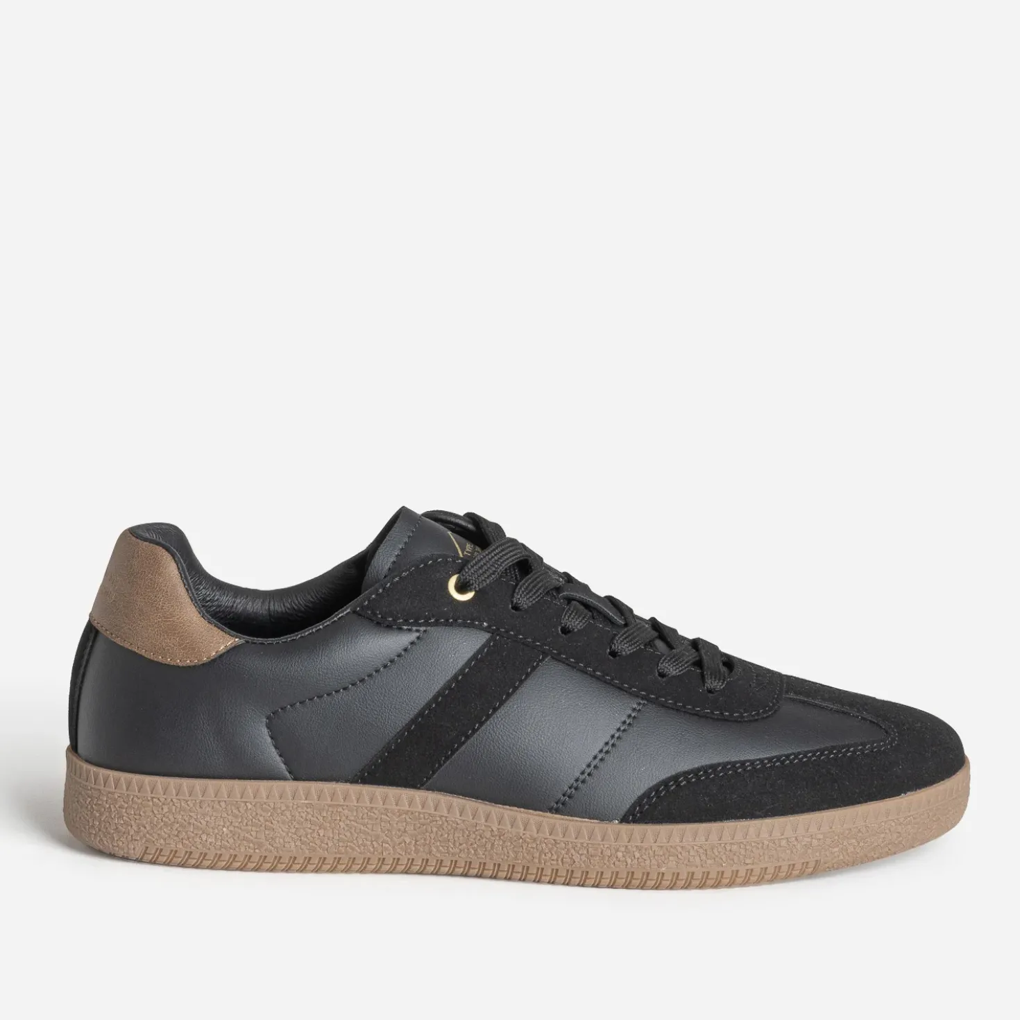 Tennis noire bi-matière