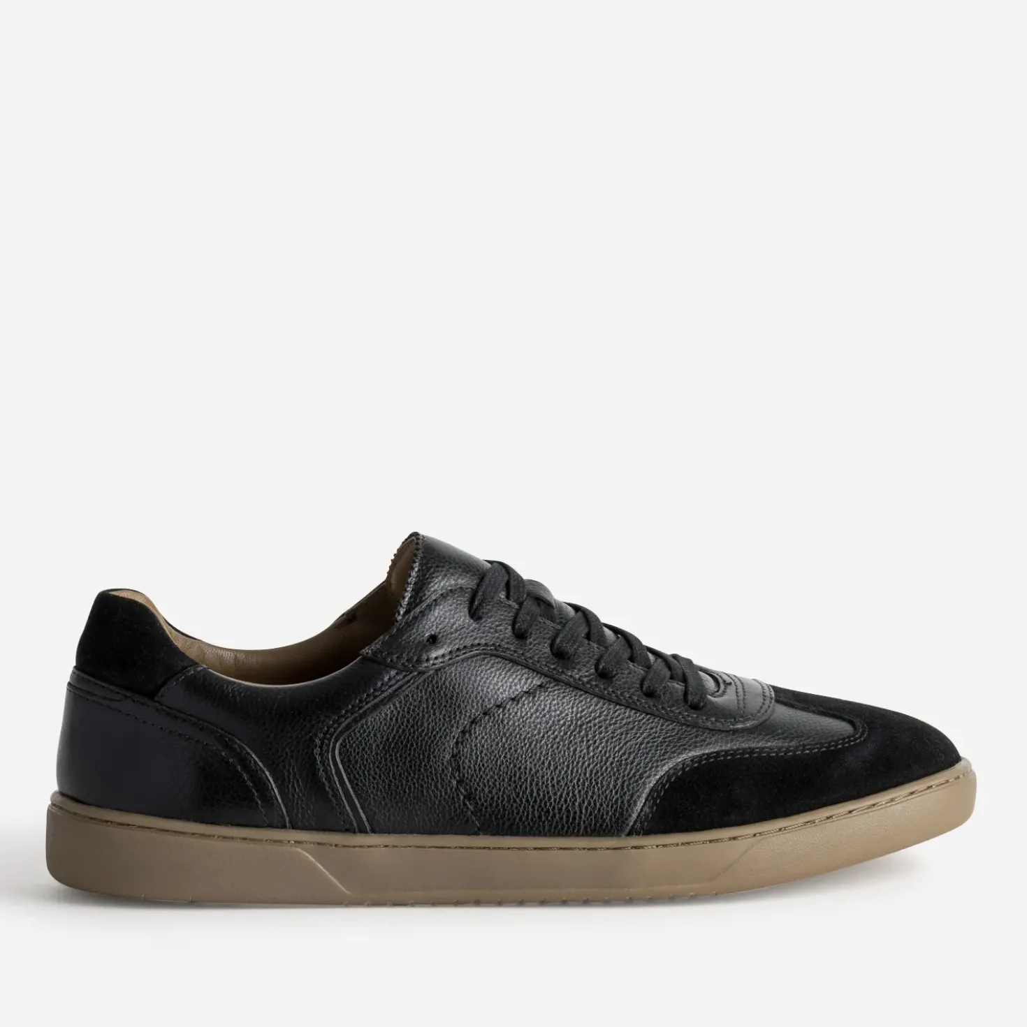 Tennis noire cuir et cuir velours