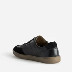 Tennis noire cuir et cuir velours