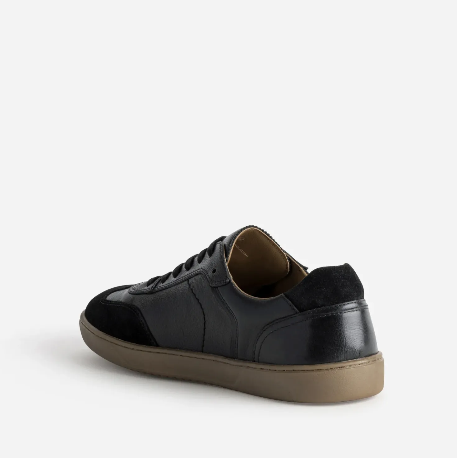Tennis noire cuir et cuir velours