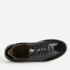 Tennis noire cuir et cuir velours