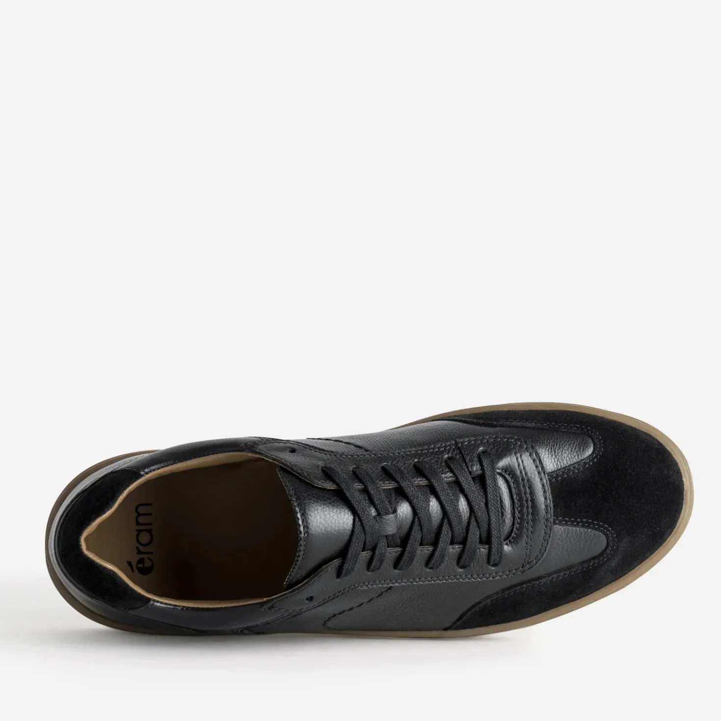 Tennis noire cuir et cuir velours