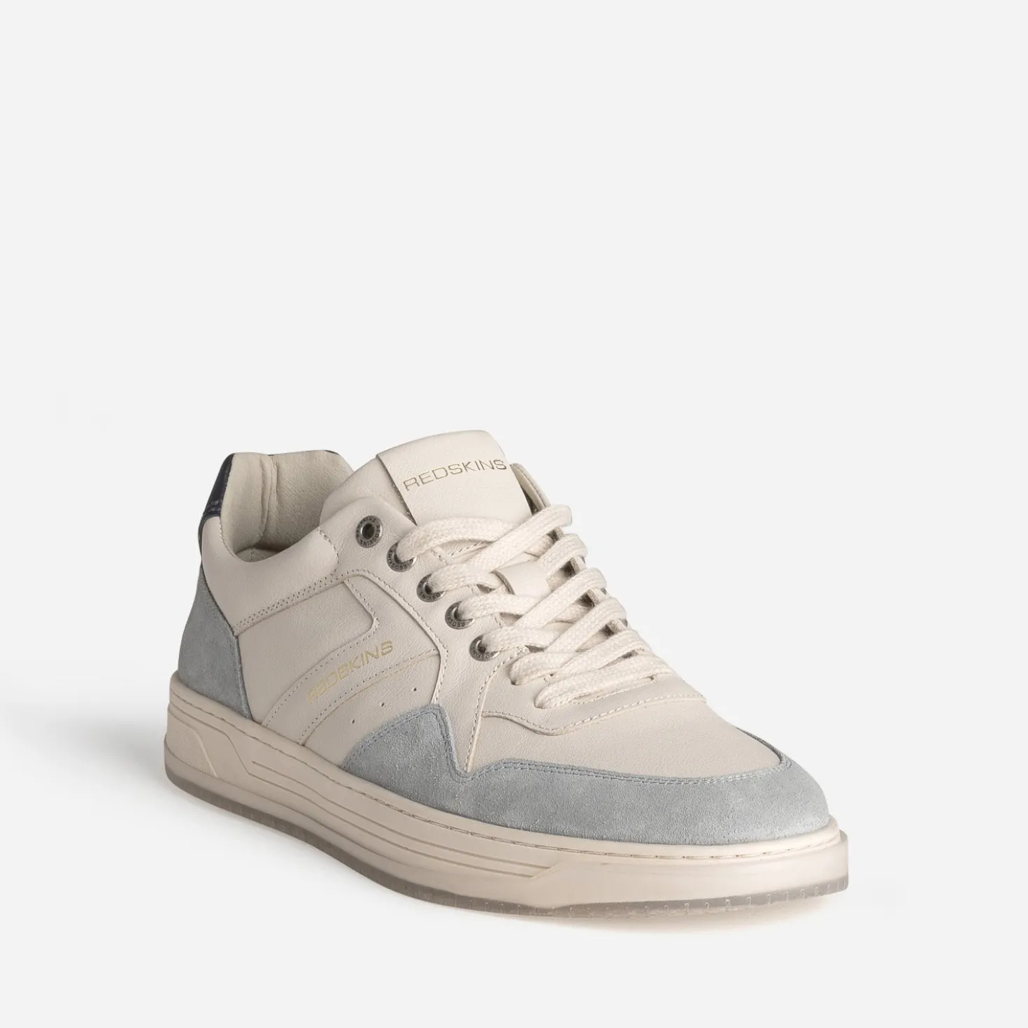 Tennis REDSKINS beige et grise cuir