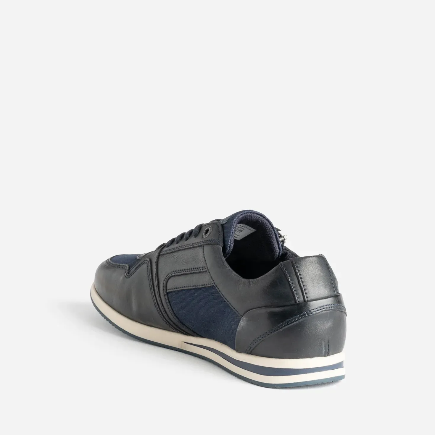 Tennis REDSKINS bleu marine en cuir et toile