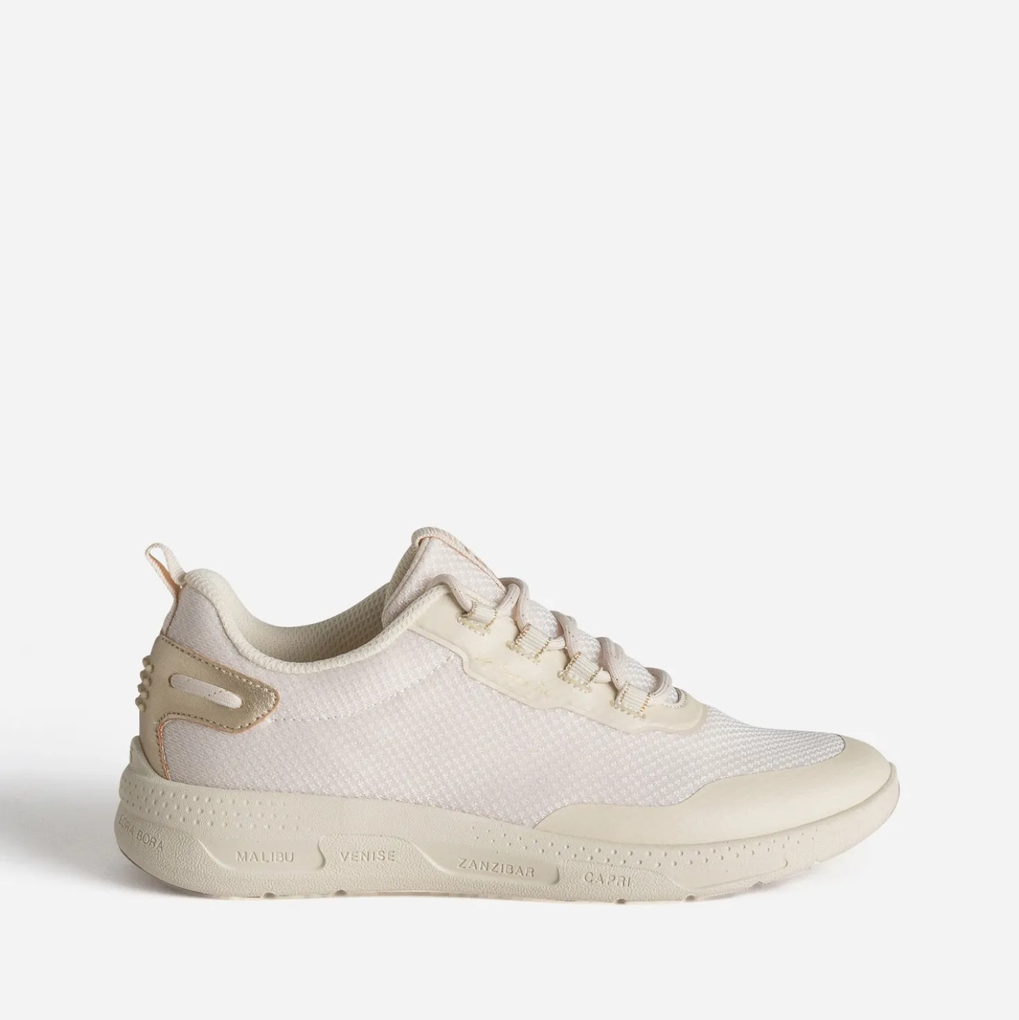 Tennis TBS beige mesh détails dorés