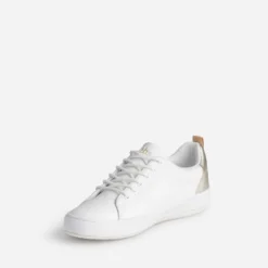 Tennis TBS blanche et or en cuir
