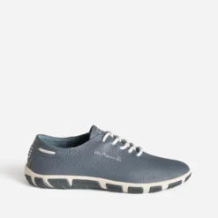 Tennis TBS bleu cuir semelle bicolore