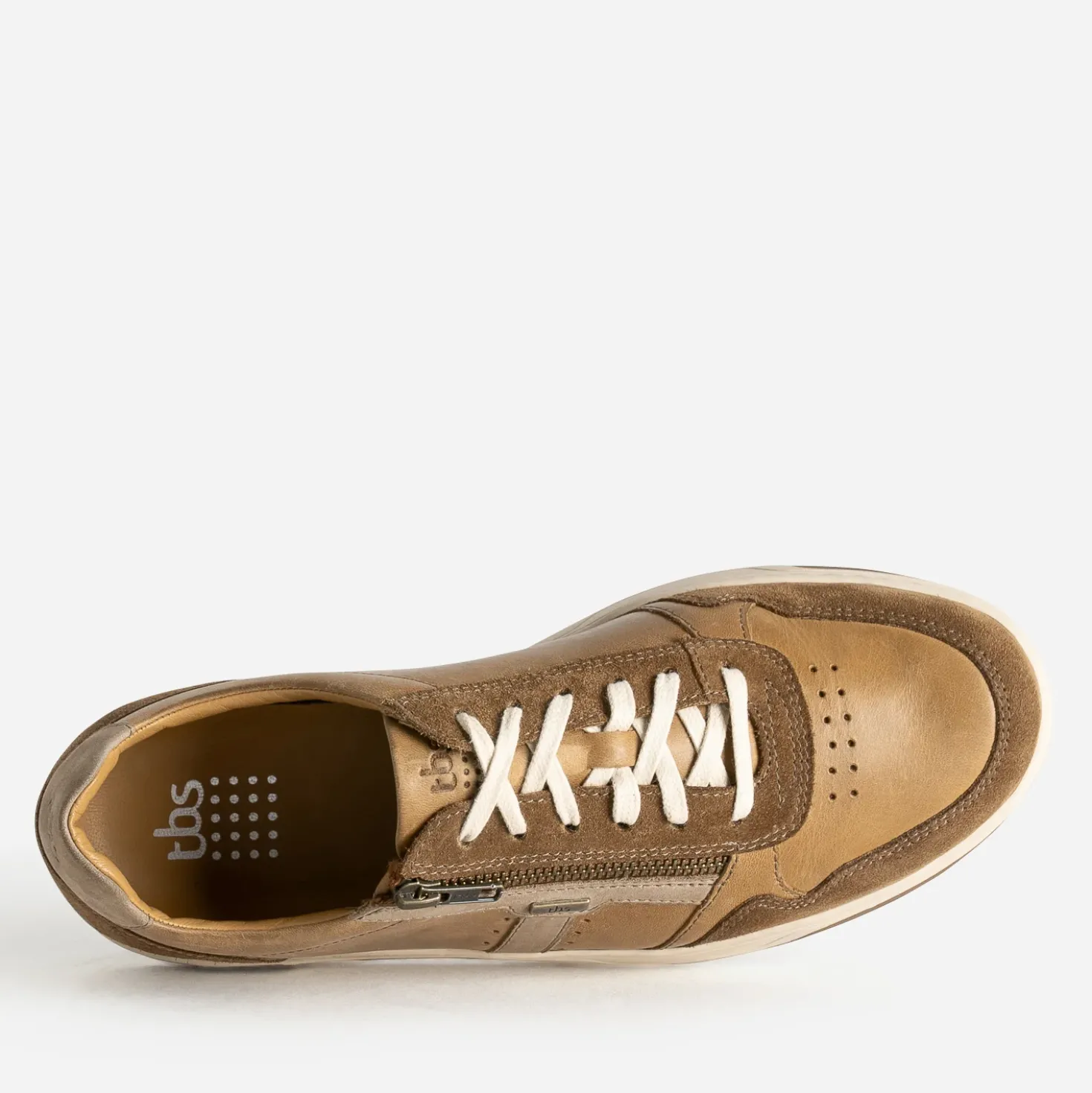 Tennis TBS camel en cuir