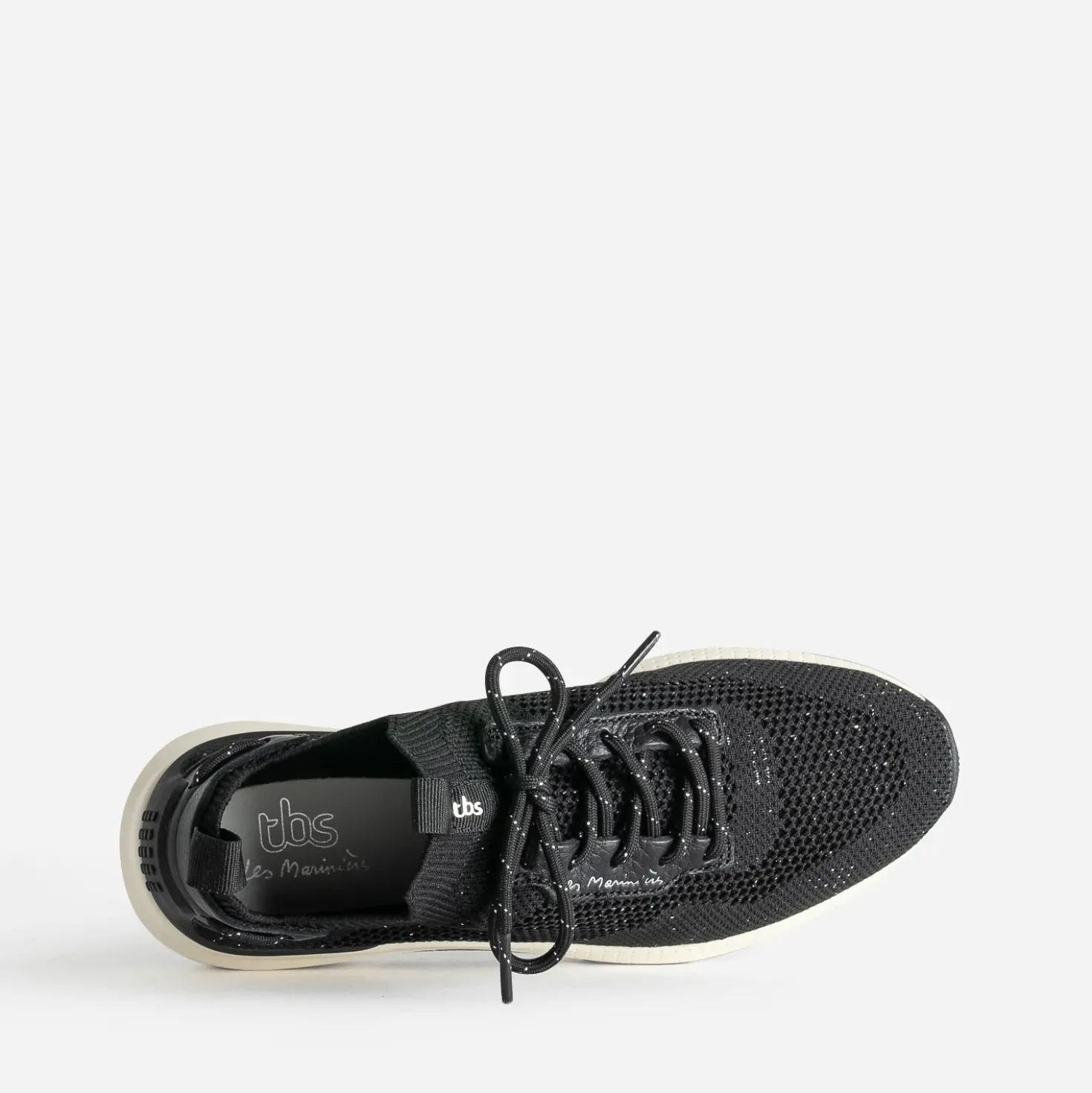 Tennis TBS noire en mesh tricoté