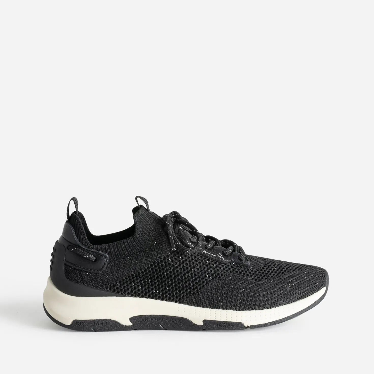 Tennis TBS noire en mesh tricoté