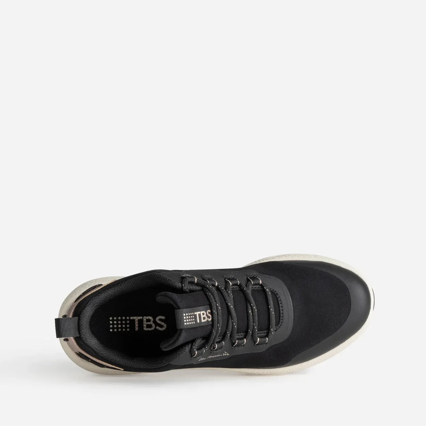 Tennis TBS noire mesh détails cuivrés