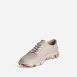 Tennis TBS rose cuir semelle à motif
