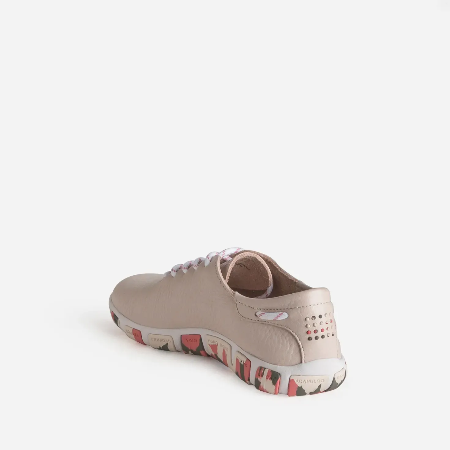 Tennis TBS rose cuir semelle à motif