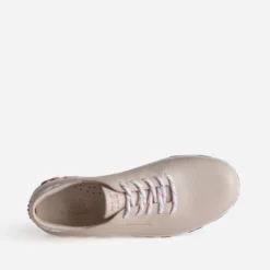 Tennis TBS rose cuir semelle à motif