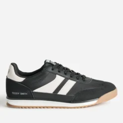 Tennis TEDDY SMITH noire bi-matière détails écrus