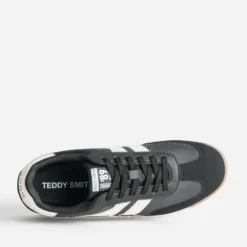 Tennis TEDDY SMITH noire bi-matière détails écrus