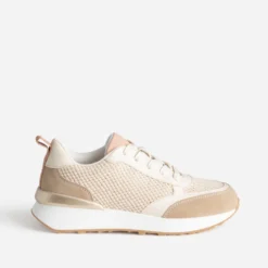 Tennis TEXTO beige bi-matière