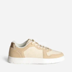 Tennis TEXTO beige et doré irisé