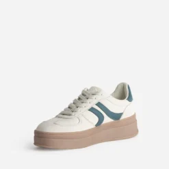Tennis TEXTO beige et verte semelle épaisse