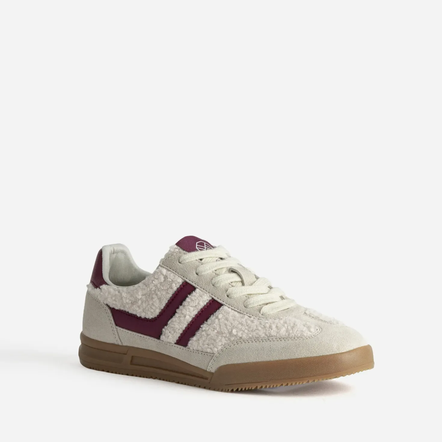 Tennis TEXTO beige sherpa et bordeaux