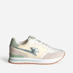 Tennis TEXTO blanc, beige, jaune, vert