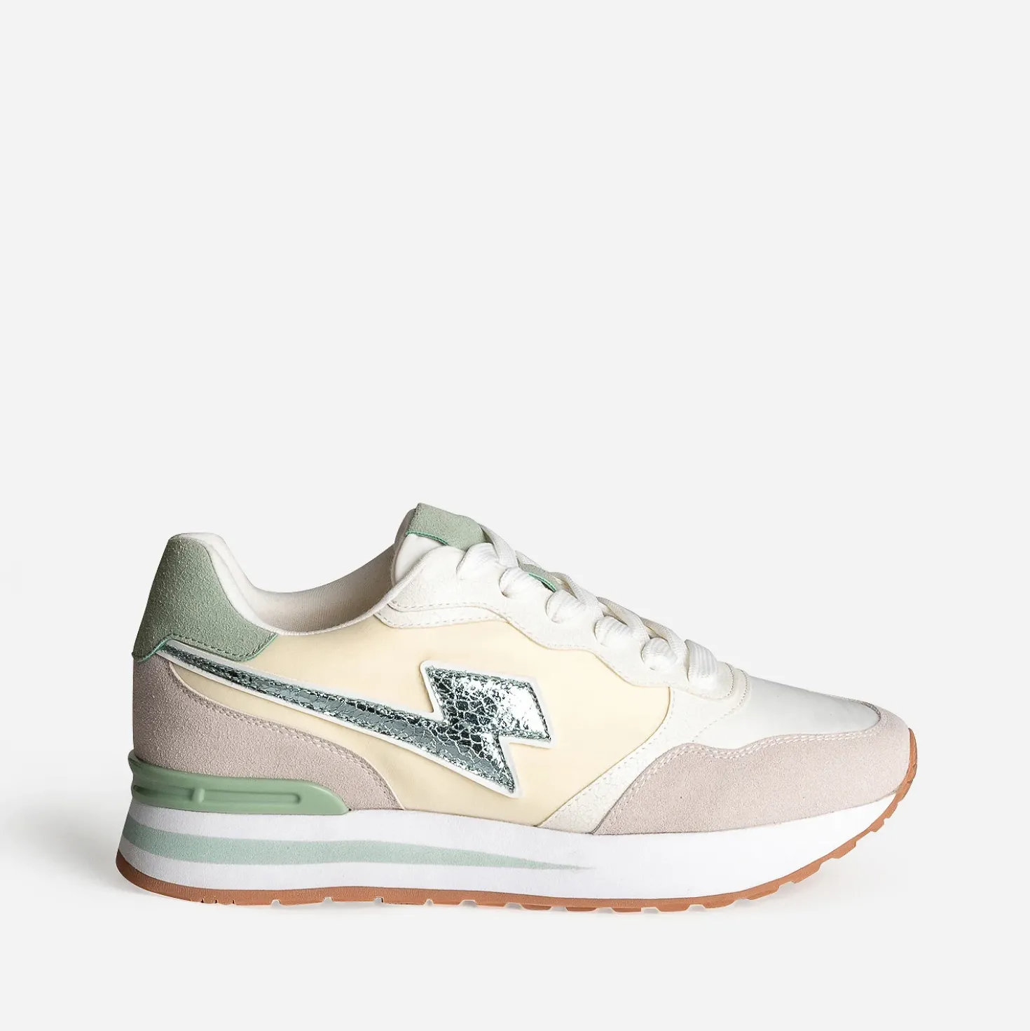 Tennis TEXTO blanc, beige, jaune, vert