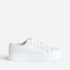 Tennis TEXTO blanc irisé embossée effet python