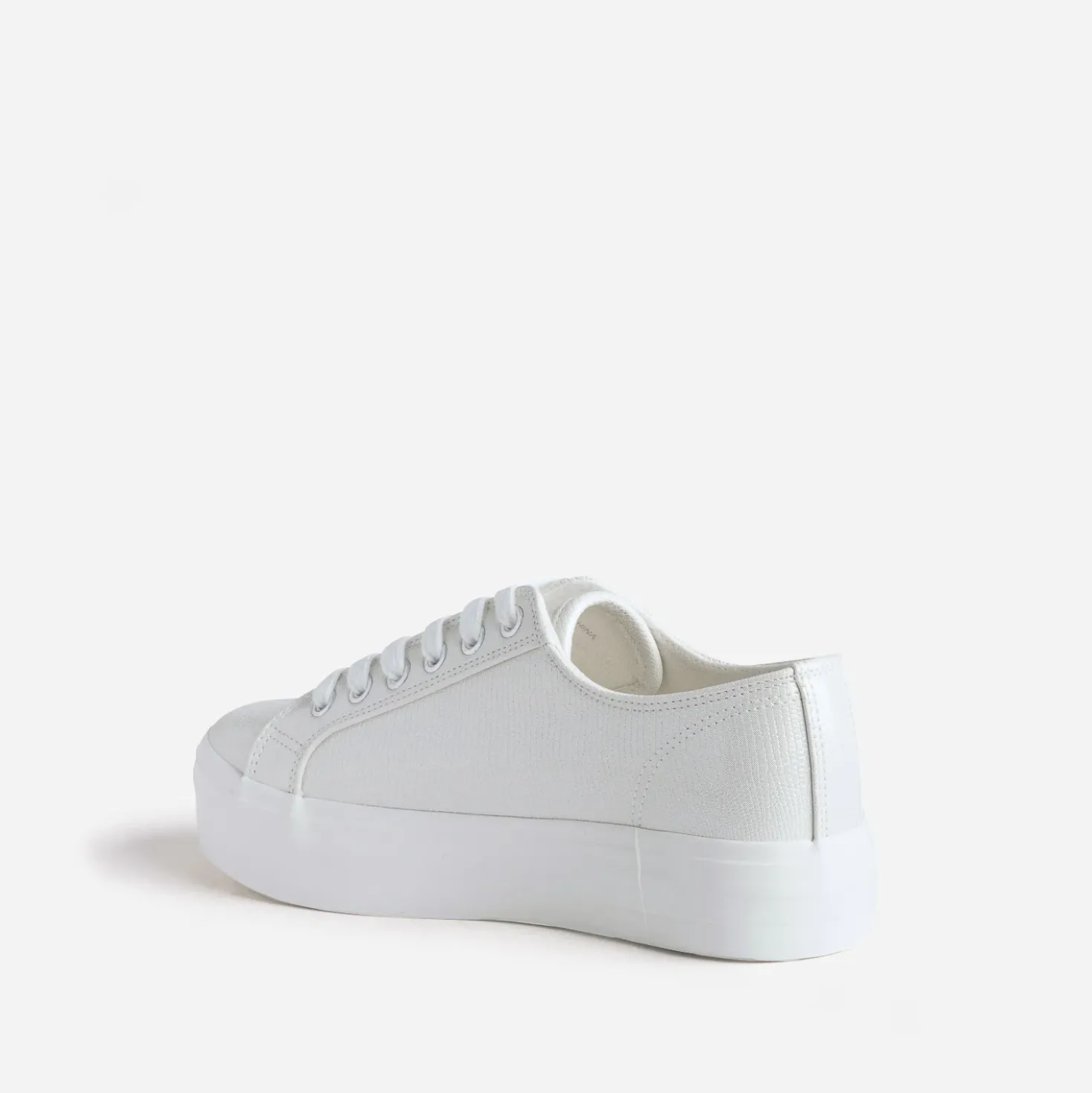 Tennis TEXTO blanc irisé embossée effet python