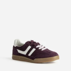 Tennis TEXTO bordeaux cuir velours
