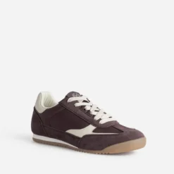 Tennis TEXTO marron et beige
