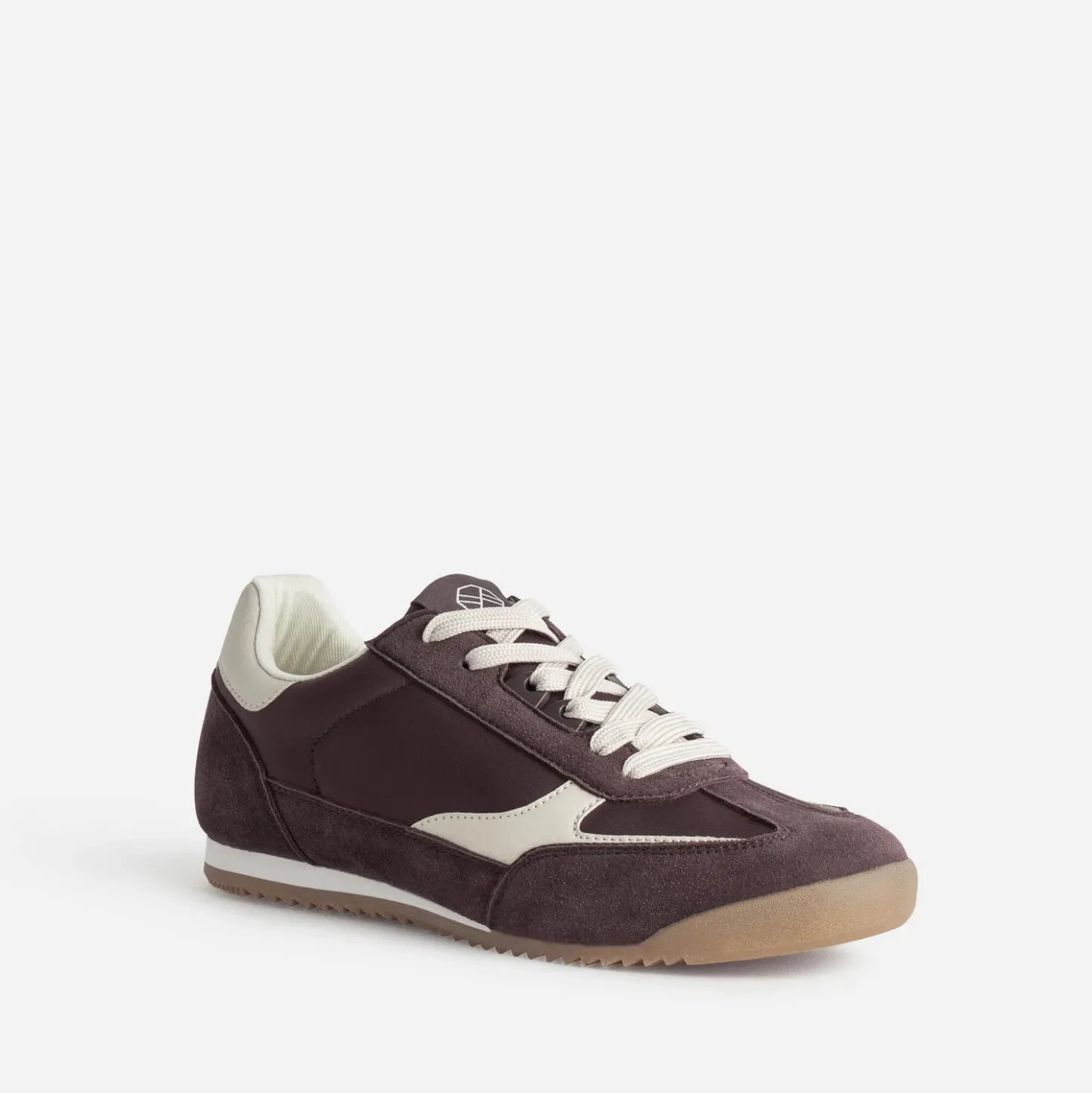 Tennis TEXTO marron et beige