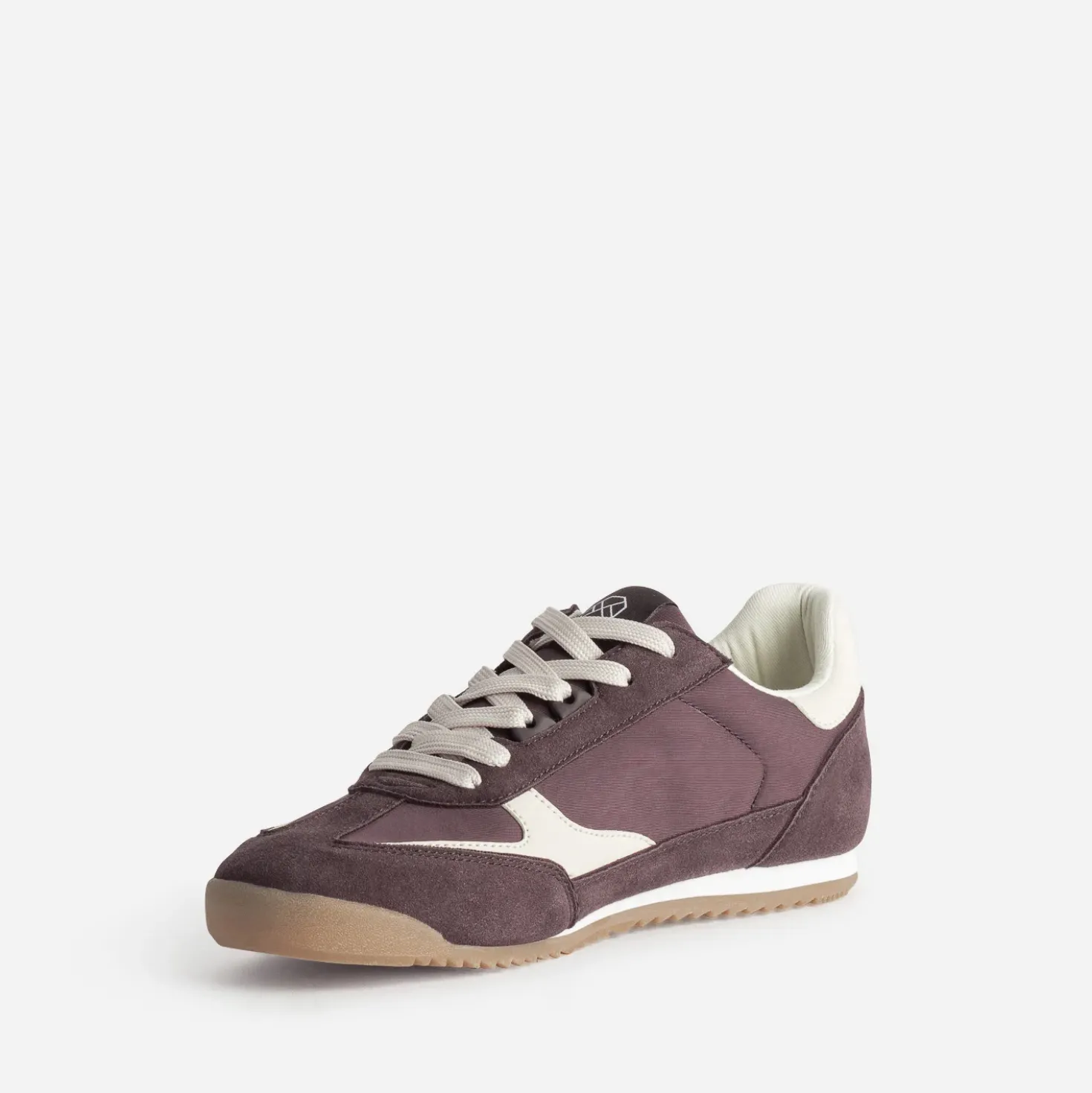 Tennis TEXTO marron et beige