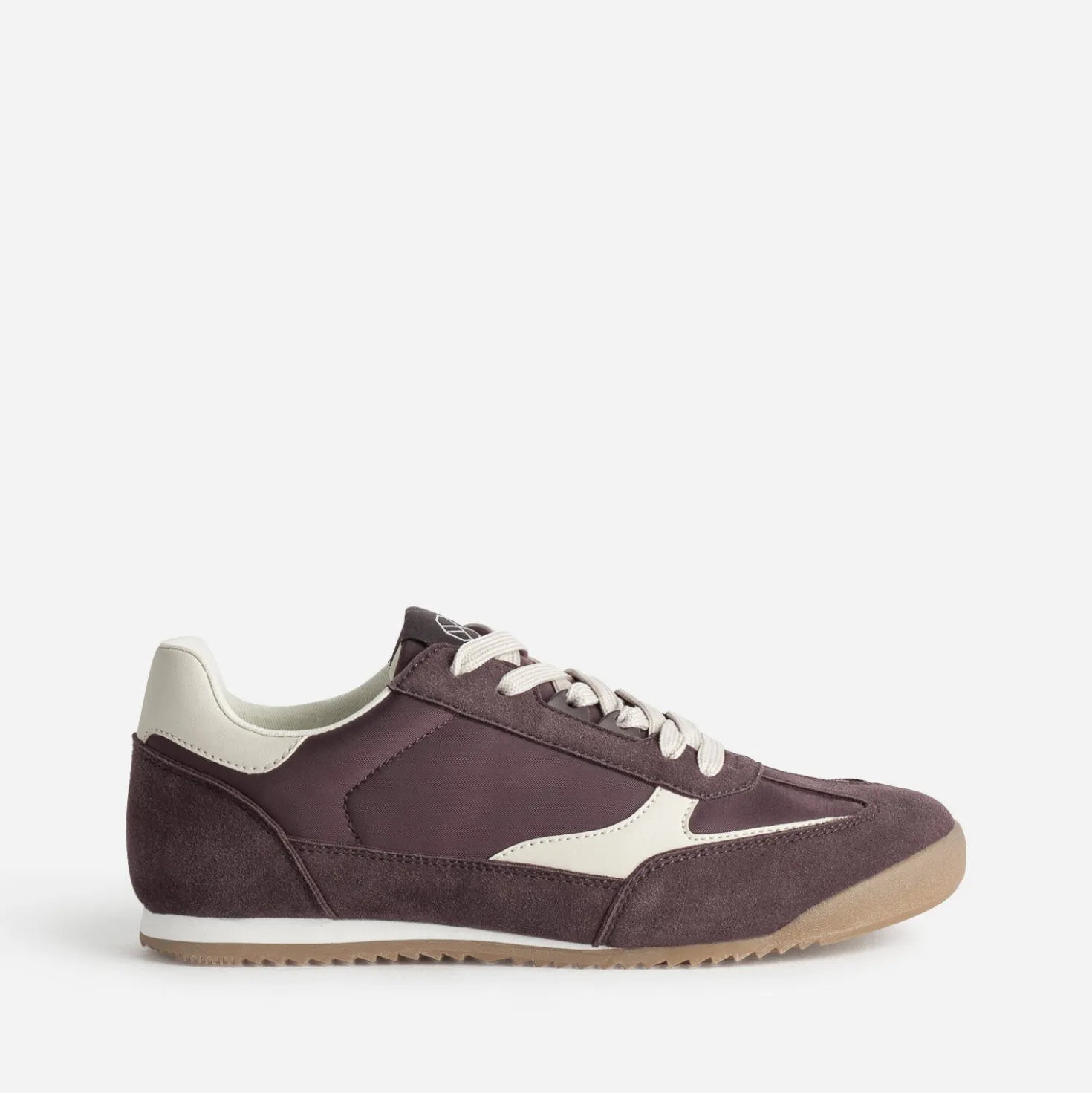 Tennis TEXTO marron et beige