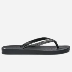 Tong IPANEMA noire à brides pailletées