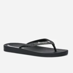 Tong IPANEMA noire à brides pailletées