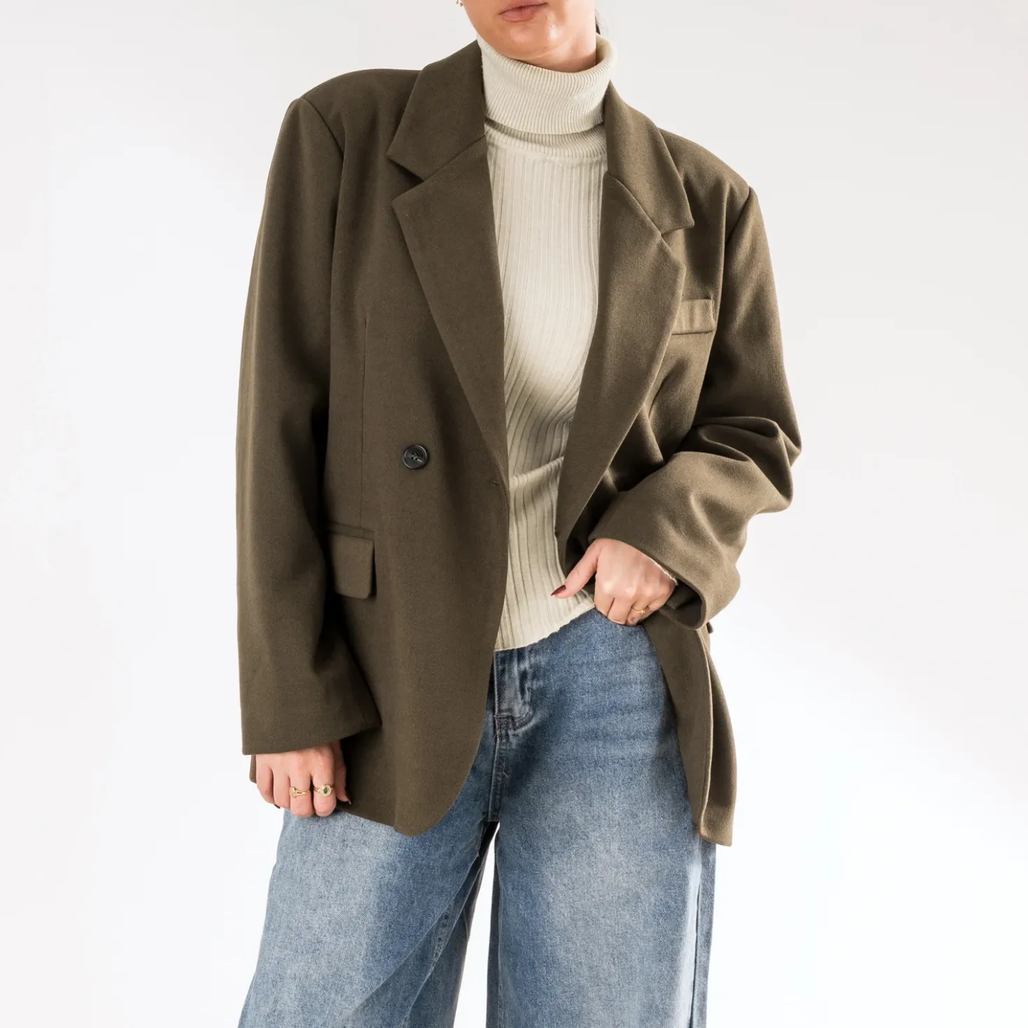 Veste de blazer ERAM WEAR taupe oversize