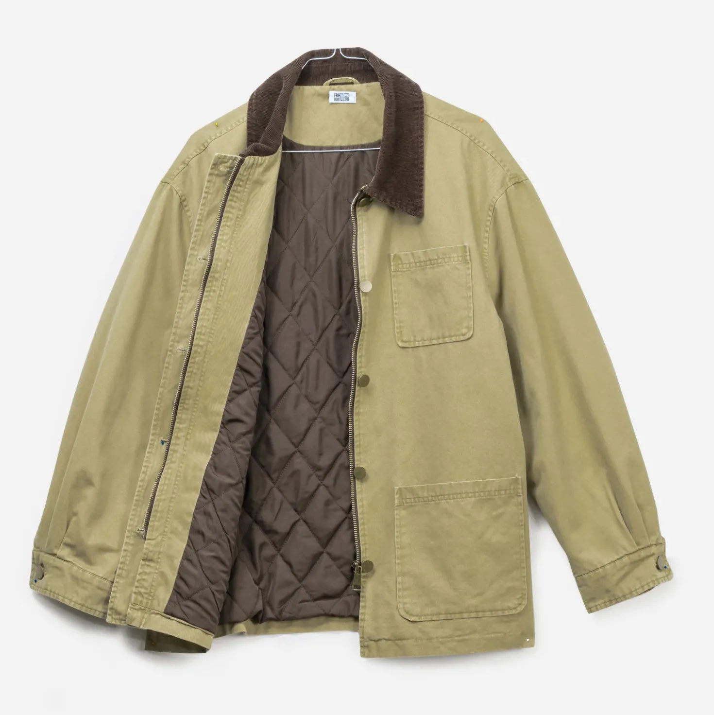 Veste ERAM WEAR beige avec col velours
